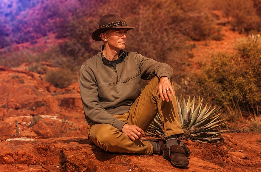 A Silly Plants founder in a botanical landscape